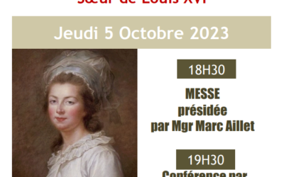 Conférence sur Elisabeth de France (sœur du roi Louis XVI)