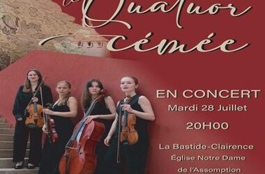 Concert de musique de chambre du Quatuor Cémée à La Bastide-Clairence