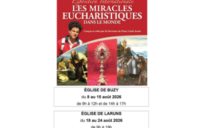 Exposition sur les miracles eucharistiques par Carlo Acutis